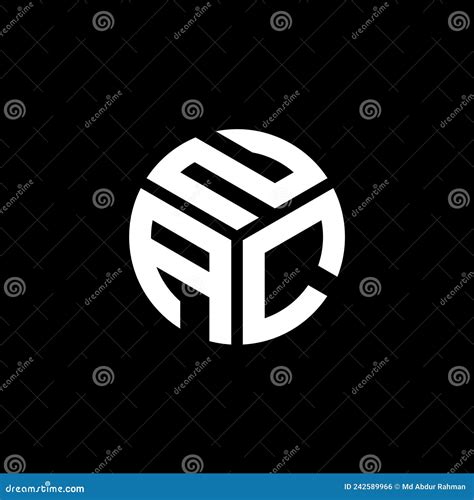 NAC Letter Logo Design on Black Background. NAC Creative Initials ...