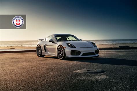 White Porsche Cayman GT4 Poses With Wicked HRE Wheels | Carscoops