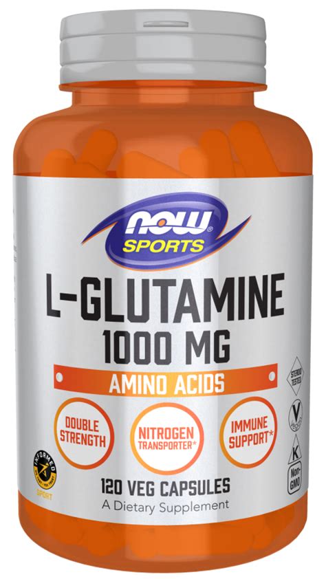 NOW L-GLUTAMINE 1000 MG 120 VEG. CAPS – Natures Health Shoppe