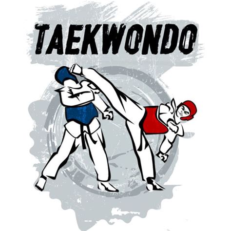 Taekwondo Head Kick Cartoon Men's Perfect Tee By ValCiglione - Design By Humans | Taekwondo ...