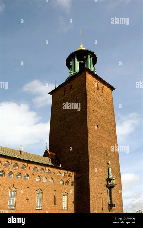 City Hall Tower Stockholm Sweden Stock Photo - Alamy