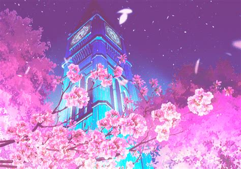 Anime Scenery Gifs / Scenery Gif Flower Scenery Flower Edit Blossom Bloom Anime Scenery Anime ...