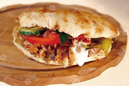 Bread with kebap stock image. Image of meat, cholesterol - 12820463