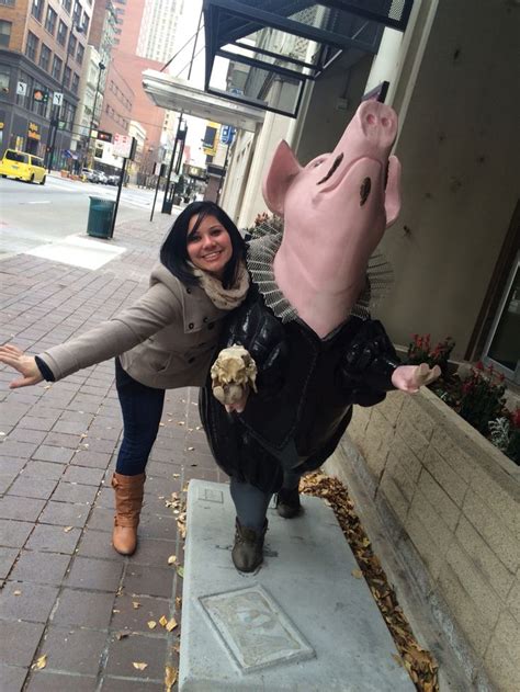 Downtown | Flying pig statue, Pig statue, Flying pig