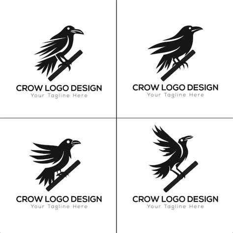 Premium Vector | Crow logo design