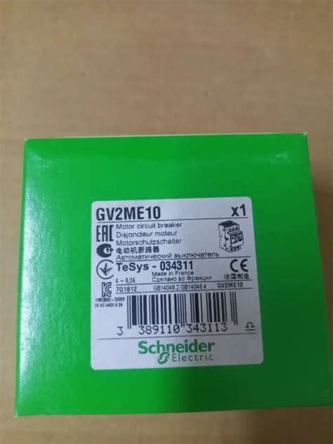 GV2ME10 SCHNEIDER MOTOR circuit breaker,TeSys Deca,3P,4-6.3A,thermal magnetic... $90.00 - PicClick