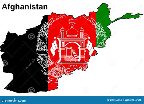 Map and Flag of Afghanistan Stock Illustration - Illustration of icon, patriot: 227462052