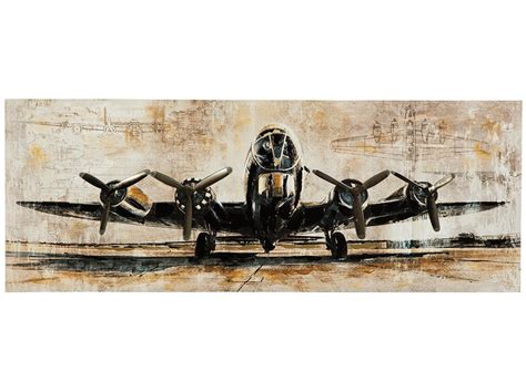 Airplane Canvas Wall Art 48"W x 18"H | Steinhafels