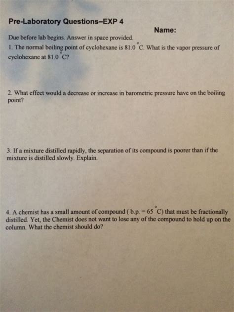 1. The normal boiling point of cyclohexane is 81.0 | Chegg.com