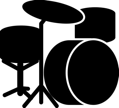 Drum Set - Drums Silhouettes Clipart - Full Size Clipart (#5466811 ...