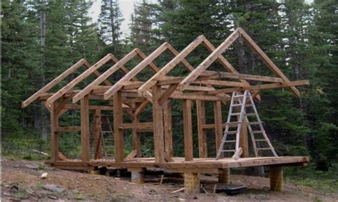 Timber frame shed roof house plans