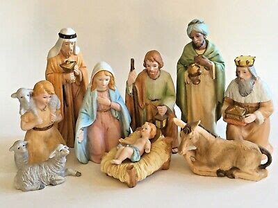 Excl Vtg Home Interiors Complete 9piece Nativity Set Porcelain Homco ...