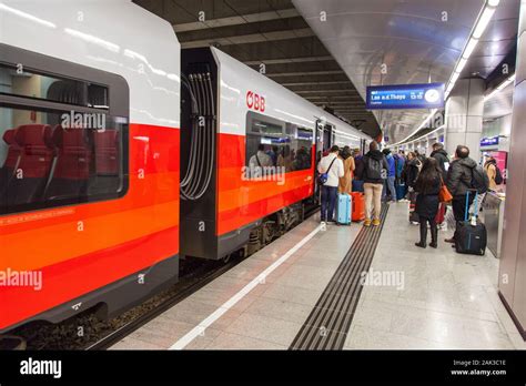 Vienna Airport train station, Vienna Austria Stock Photo - Alamy