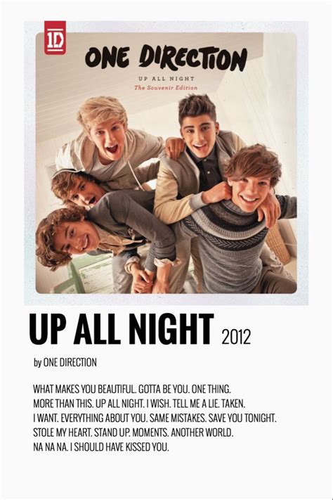 One Direction Up All Night Album Poster