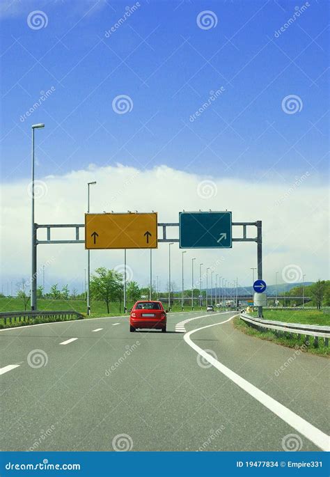 Highway exit stock photo. Image of fast, arrow, street - 19477834