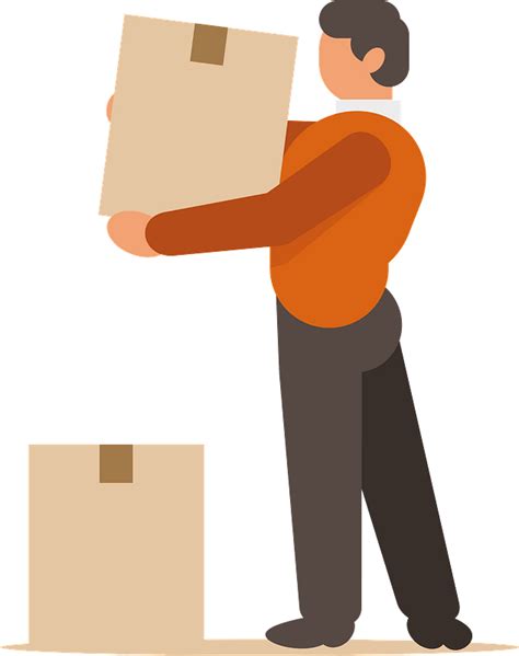 Man moving boxes clipart. Free download transparent .PNG | Creazilla