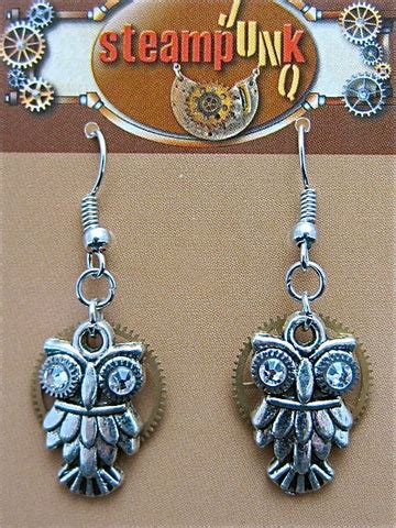 Steampunk owl earring - Steampunk earrings - Owls – steampunkjunq