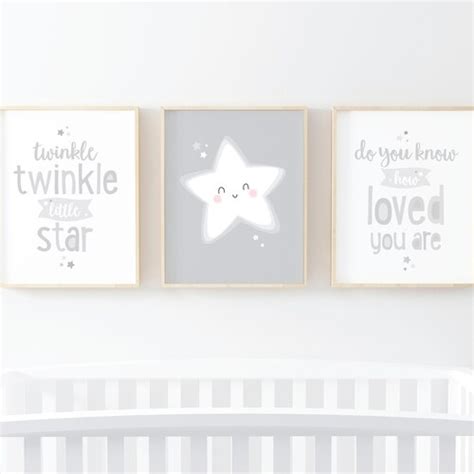 Twinkle Twinkle Little Star Nursery Decor Neutral Cloud and - Etsy