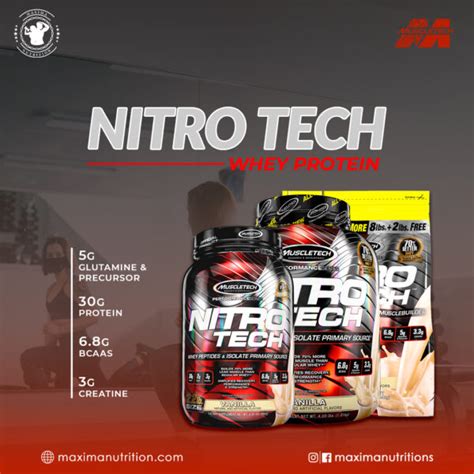 MuscleTech Nitro-Tech Whey Protein - Maxima Nutrition