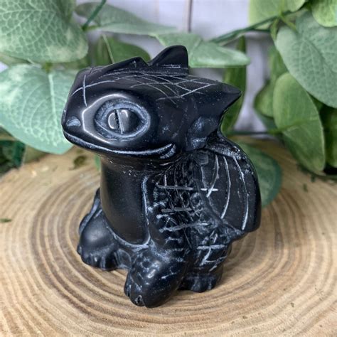 Toothless Obsidian Carving – mysticmaevesmoonmagick