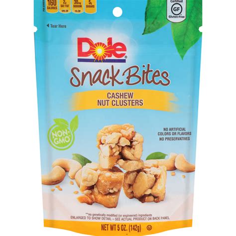 Dole® Snack Bites Cashew Nut Clusters 6-5 oz. Pouches | Shop | Vista Foods