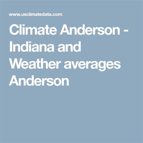 Anderson, Indiana Climate and Weather Averages