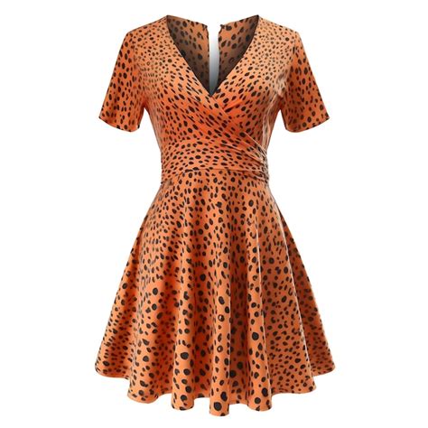 Premium Photo | A dress with a leopard print on it