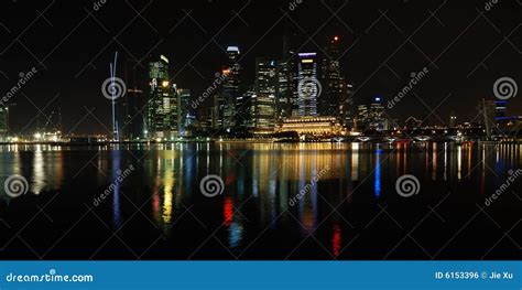 Night View of Singapore City Stock Photo - Image of view, singapore: 6153396