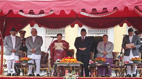 Newly-elected Nepal Prime Minister Sher Bahadur Deuba takes oath of ...