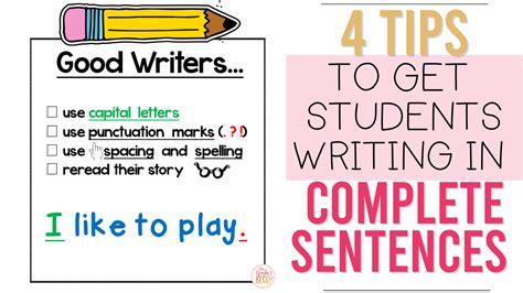 4 Tips to Get Students Writing in Complete Sentences - Mrs. Winter's Bliss