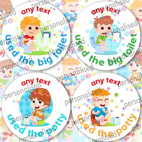 Personalised Potty Training Stickers Reward Labels Toilet Boy - Etsy