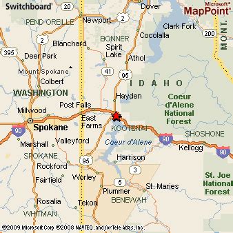 Where is Coeur d'Alene, Idaho? see area map & more