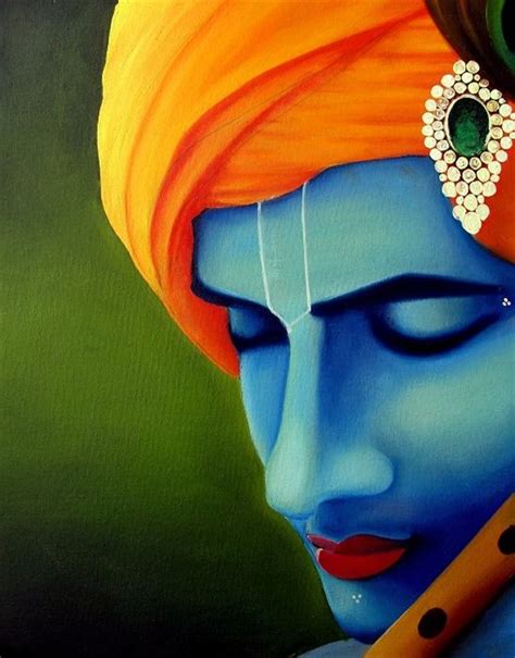 Lord Krishna oil painting | Krishna painting, Krishna art, Modern art paintings