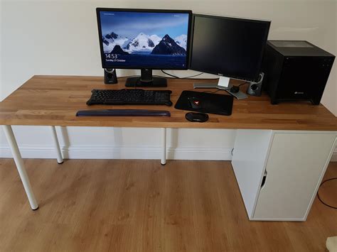 Ikea Karlby desk with Alex draw / Adils legs : r/ikeahacks