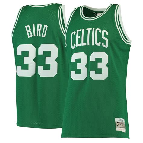 Men's Boston Celtics Larry Bird Mitchell & Ness Kelly Green 1985-86 Hardwood Classics Swingman ...