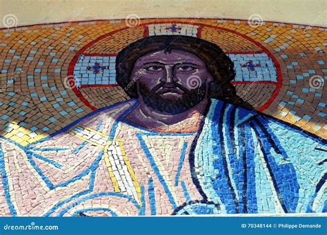 The Face of Jesus it Mosaic. Stock Photo - Image of icon, orthodox: 70348144