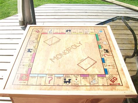 Hand Painted Monopoly Cabinet Table-Topper by WyldeWoodKrafters