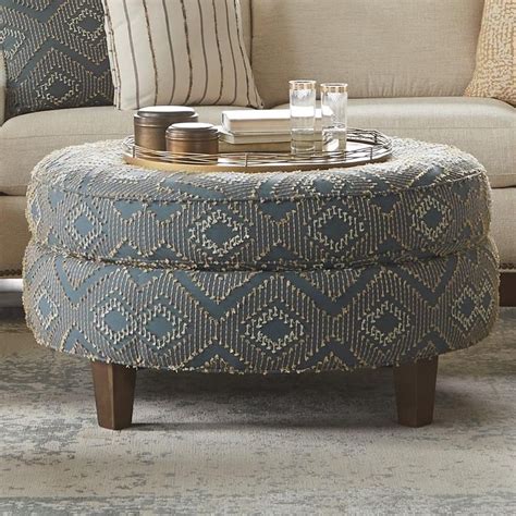 Hickory Craft Accent Ottomans Round Cocktail Ottoman | Godby Home Furnishings | Ottomans