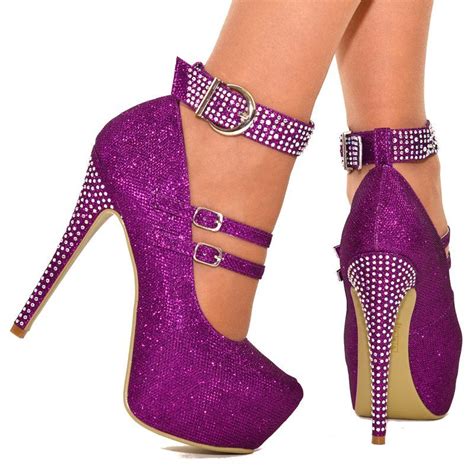 purple-platform-diamant-crystal-ankle-strap-stiletto-high-heel-pumps ...