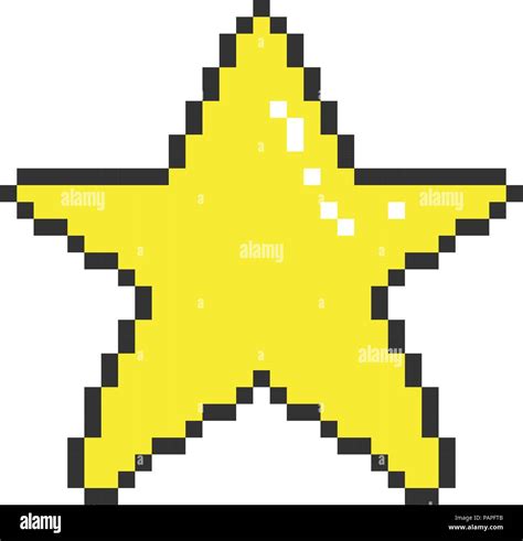 Vector pixel art star Imagen Vector de stock - Alamy