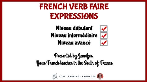 French Faire Expressions - Love Learning Languages