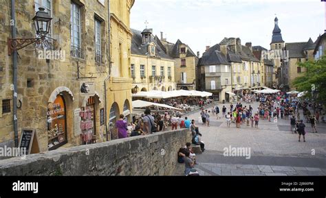 Market in Sarlat Caneda, France, Europe Stock Photo - Alamy