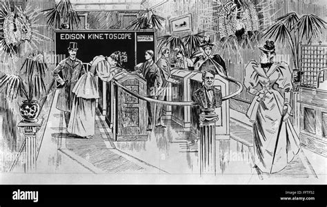 KINETOSCOPE, 1890s. /nThe Edison Kinetoscope parlor on Broadway at 28th ...