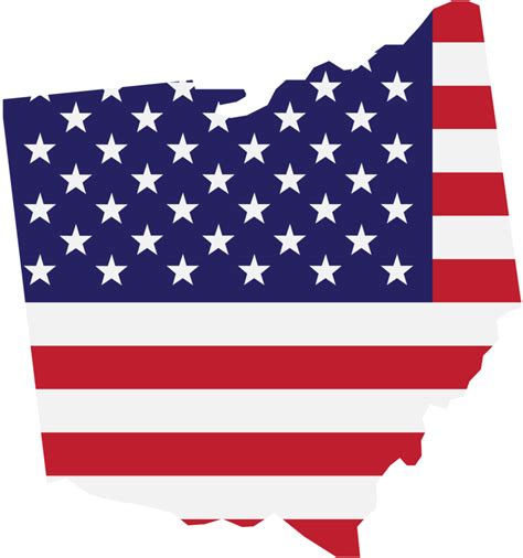 Ohio Outline American Flag SVG, PNG, AI, EPS, DXF Files –, 56% OFF