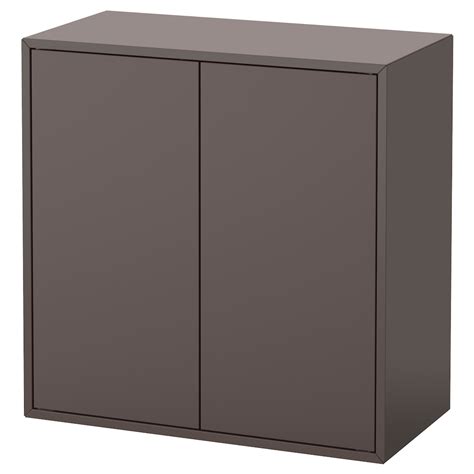 EKET Cabinet with 2 doors and shelf, dark gray - IKEA