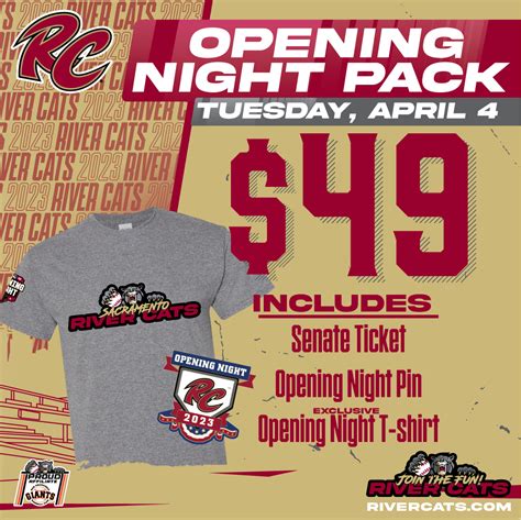 Sacramento River Cats on Twitter: "The River Cats Opening Night ticket pack is available NOW and ...