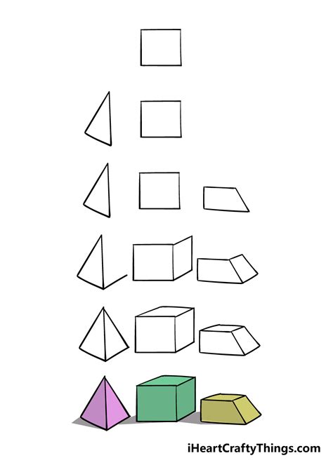 Coloring Pages Of 3d Shapes