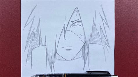 Anime drawing | how to draw madara uchiha step-by-step - YouTube