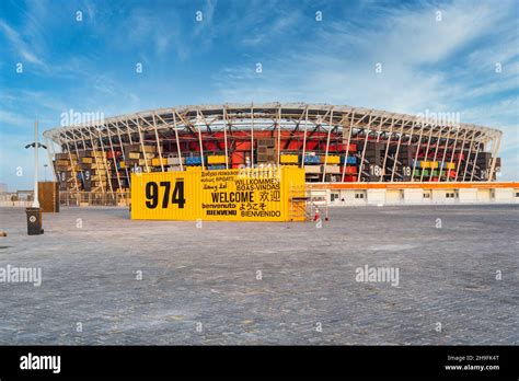 DOHA, QATAR - NOV 26, 2021: Stadium 974, previously known as Ras Abu ...