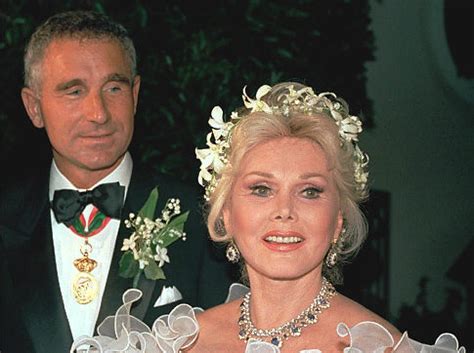 Zsa Zsa Gabor with her ninth husband Frederic Prinz von Anhalt Zsa Zsa Gabor, Celebrity Weddings ...